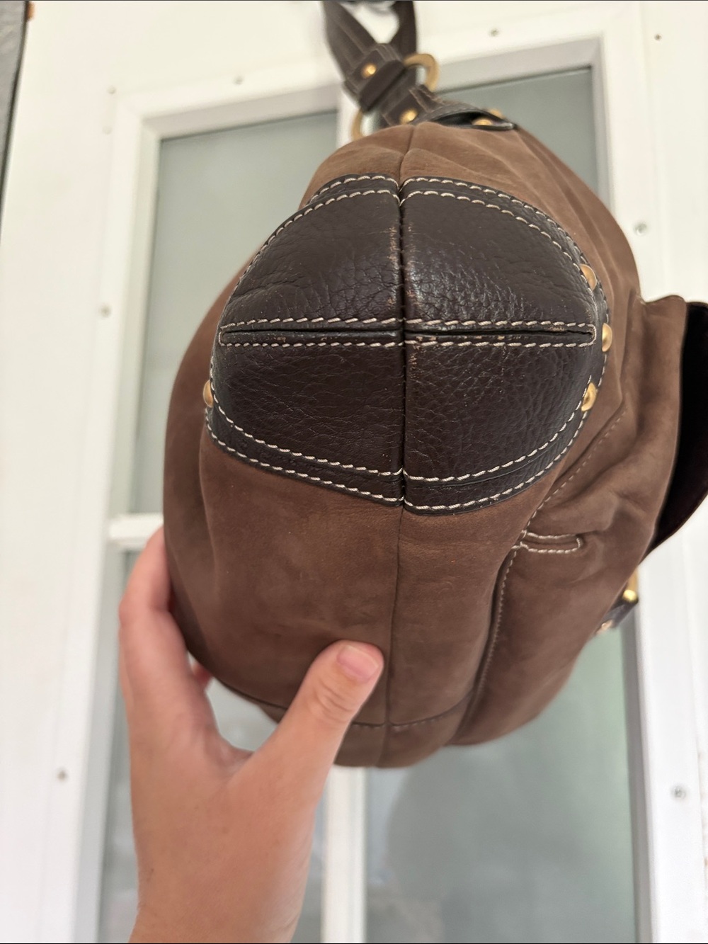 The Sak Brown Suede Hobo with Dark Chocolate Trim - Picture 8 of 13